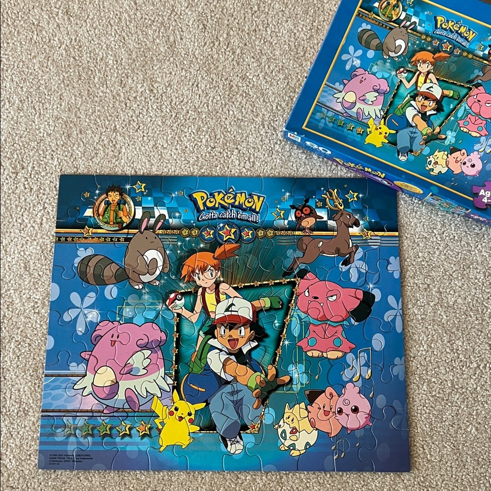 VINTAGE POKEMON 60-piece jigsaw puzzle by Milton Bradley 90’s nostalgia